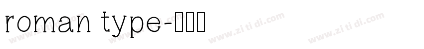 roman type字体转换